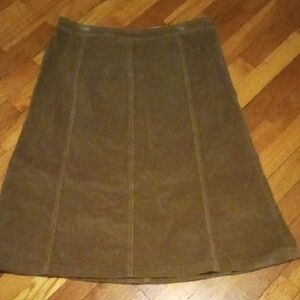 Classic A-Line Corduroy Skirt in Brown NWT size 12
